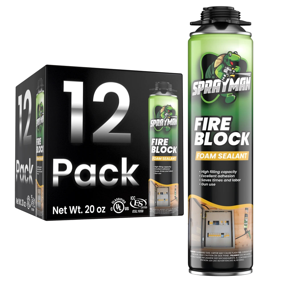 Pro Fire Block Foam – Gun Foam, Orange, 20 oz