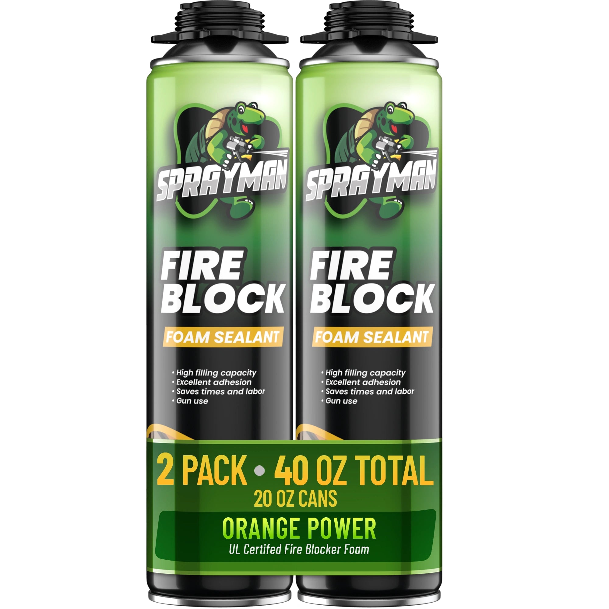 Pro Fire Block Foam – Gun Foam, Orange, 20 oz