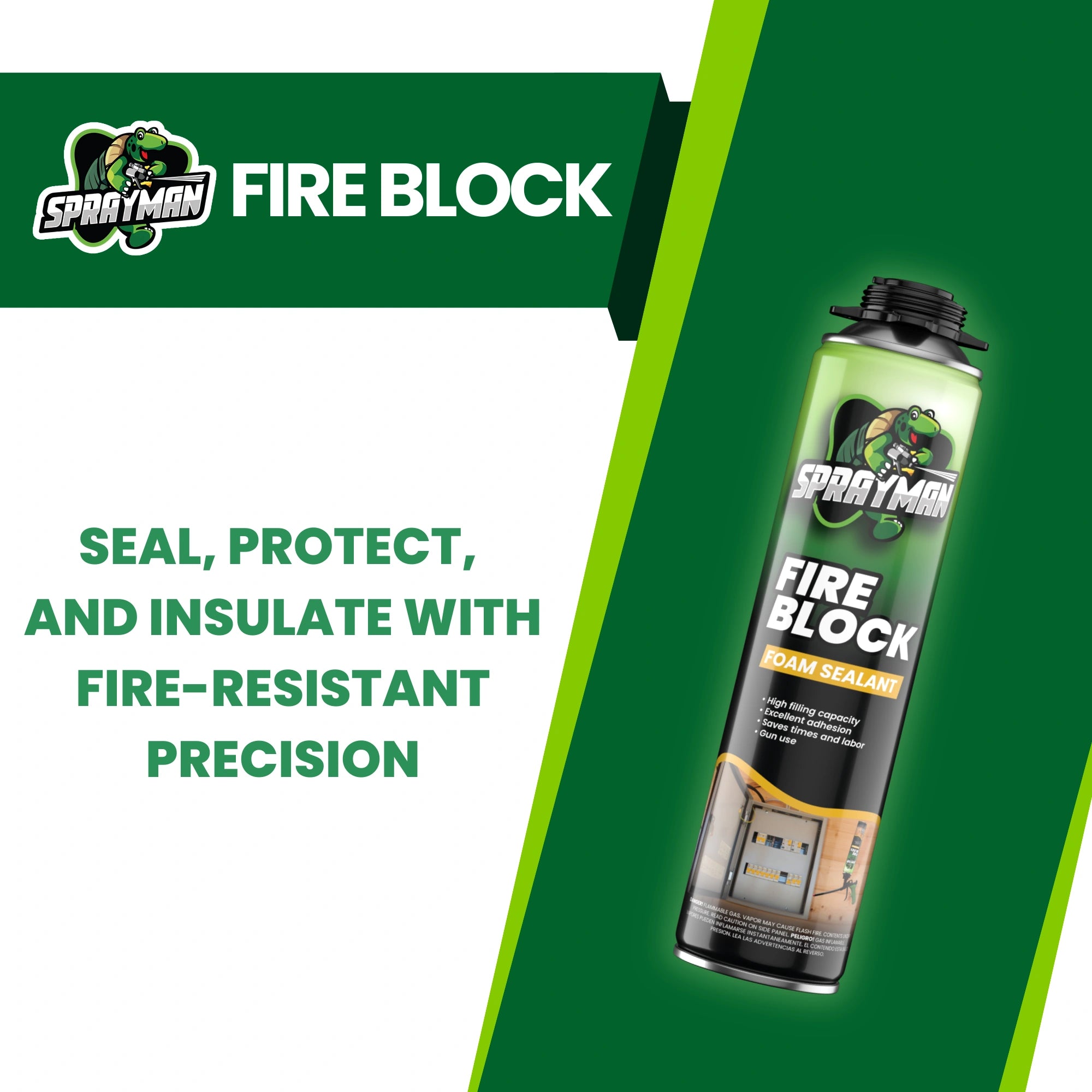 Pro Fire Block Foam – Gun Foam, Orange, 20 oz