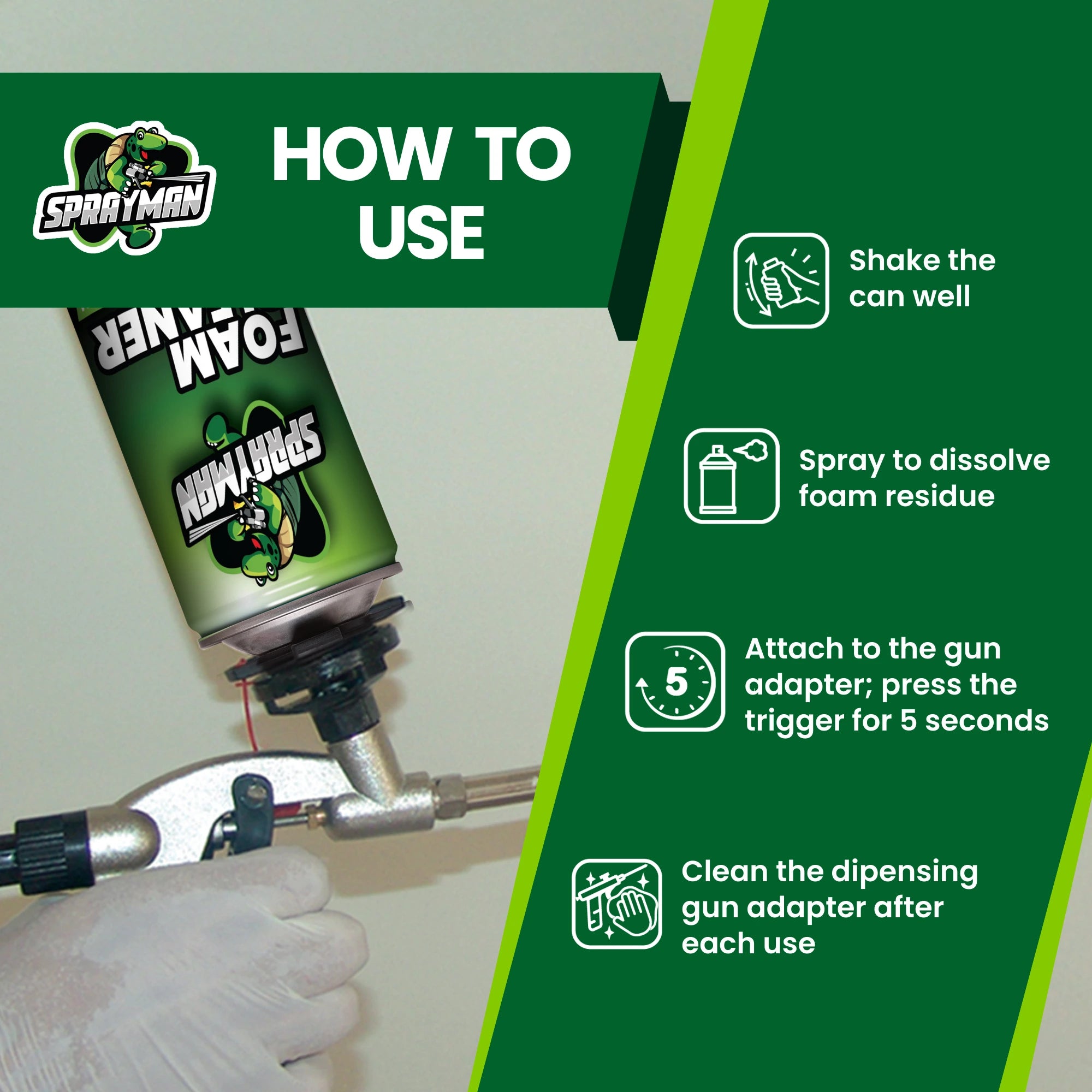 Polyurethane Foam Cleaner - "Foam Gun" Cleaner