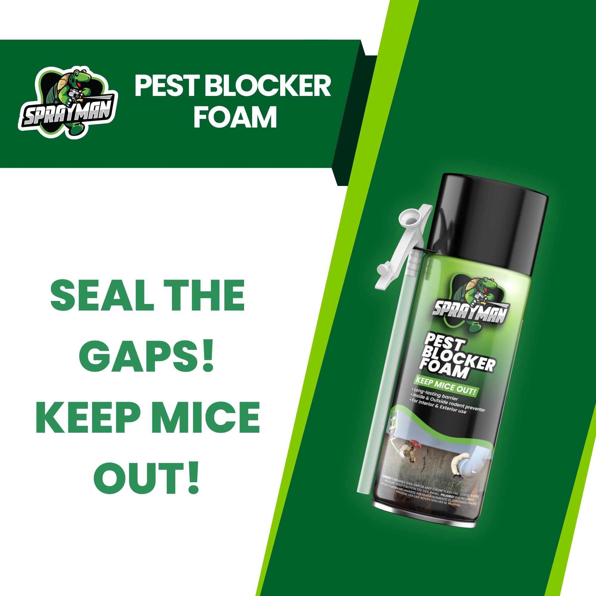 Pest Blocker Foam with Straw Applicator, 12 oz