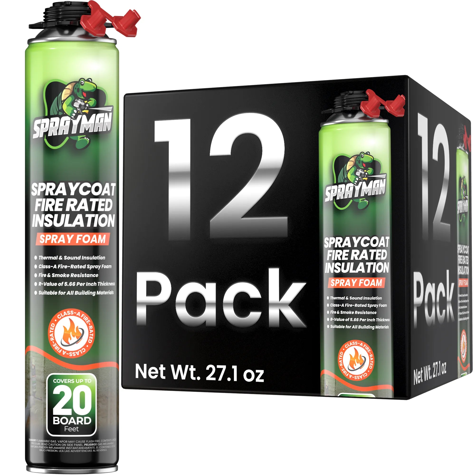 SPRAYMAN Spraycoat Thermal & Sound Insulation Spray Foam, Closed Cell | Class A Fire Rated