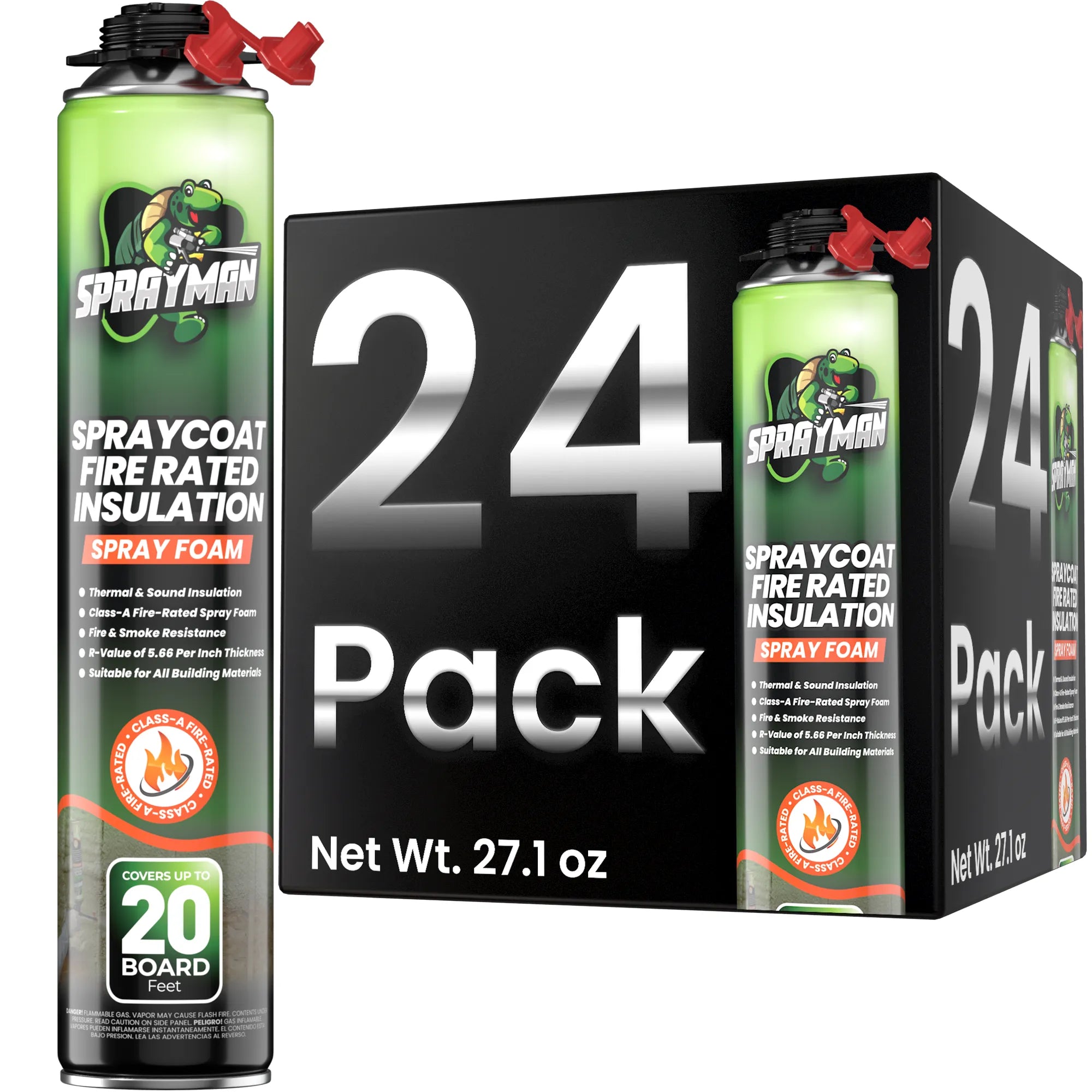 SPRAYMAN Spraycoat Thermal & Sound Insulation Spray Foam, Closed Cell | Class A Fire Rated