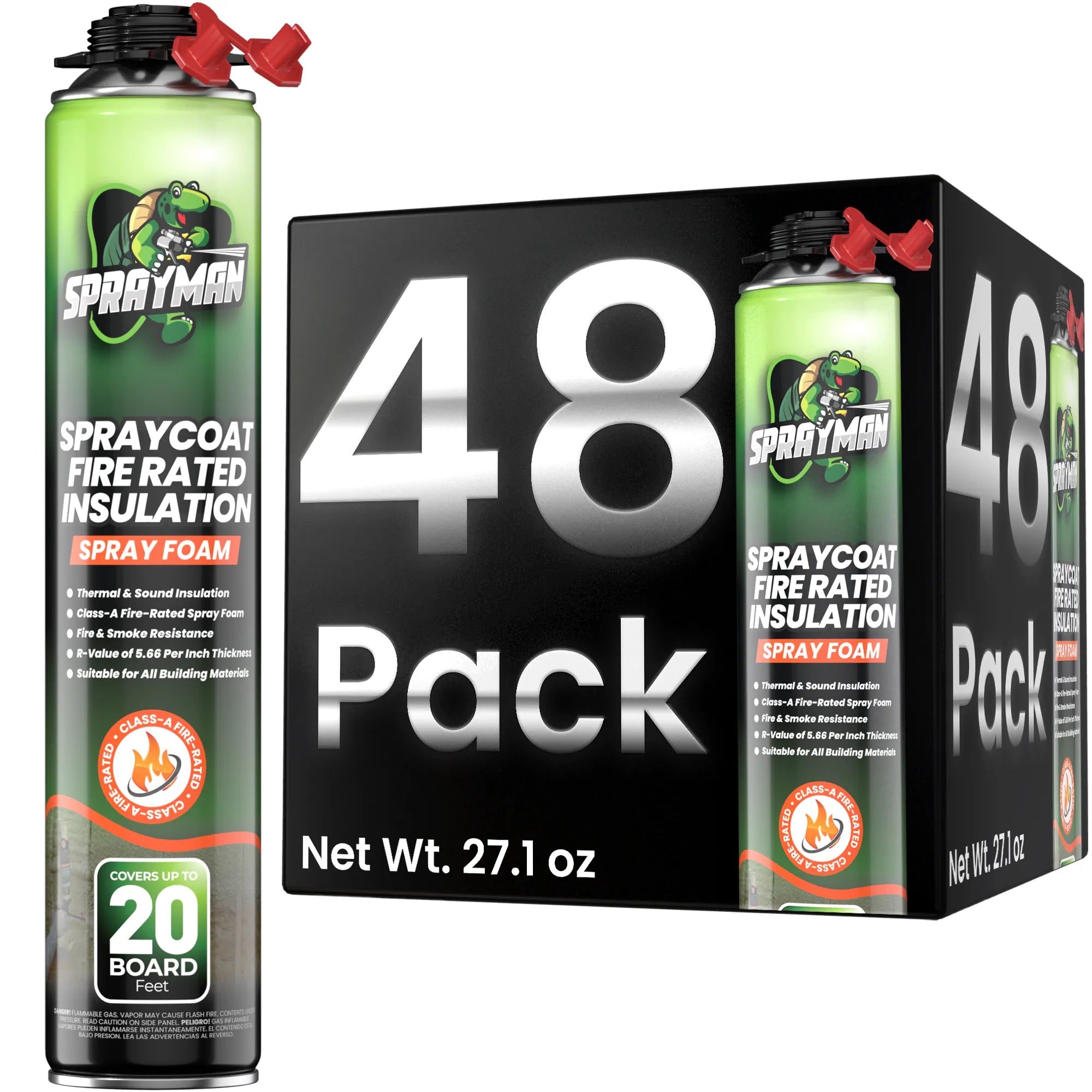 SPRAYMAN Spraycoat Thermal & Sound Insulation Spray Foam, Closed Cell | Class A Fire Rated