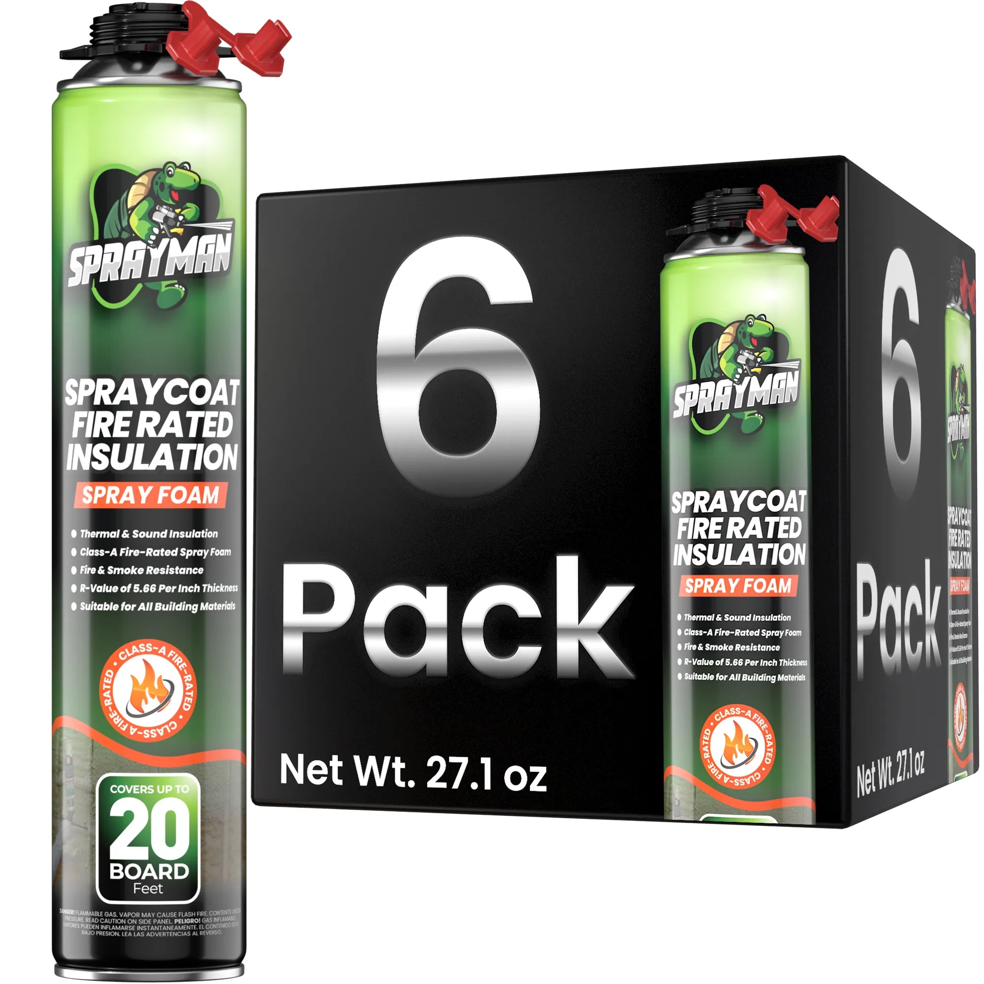 SPRAYMAN Spraycoat Thermal & Sound Insulation Spray Foam, Closed Cell | Class A Fire Rated