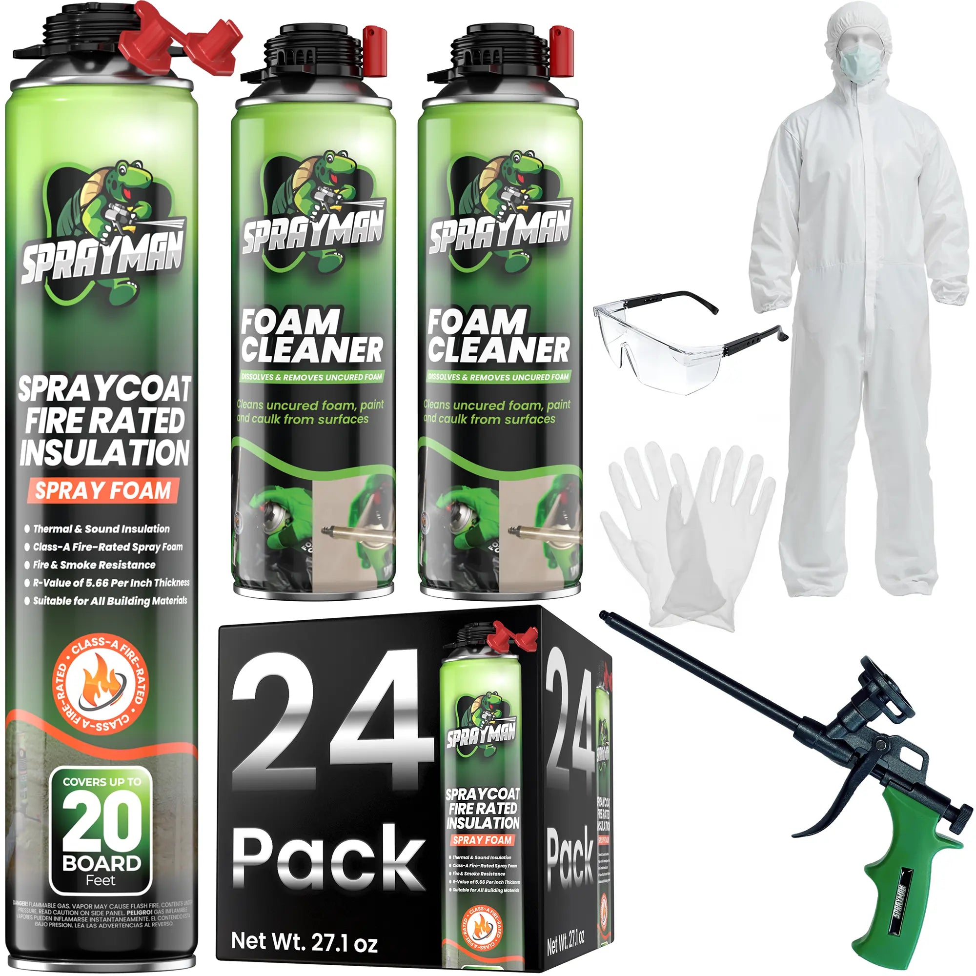 SPRAYMAN Spraycoat Thermal & Sound Insulation Spray Foam, Closed Cell | Class A Fire Rated