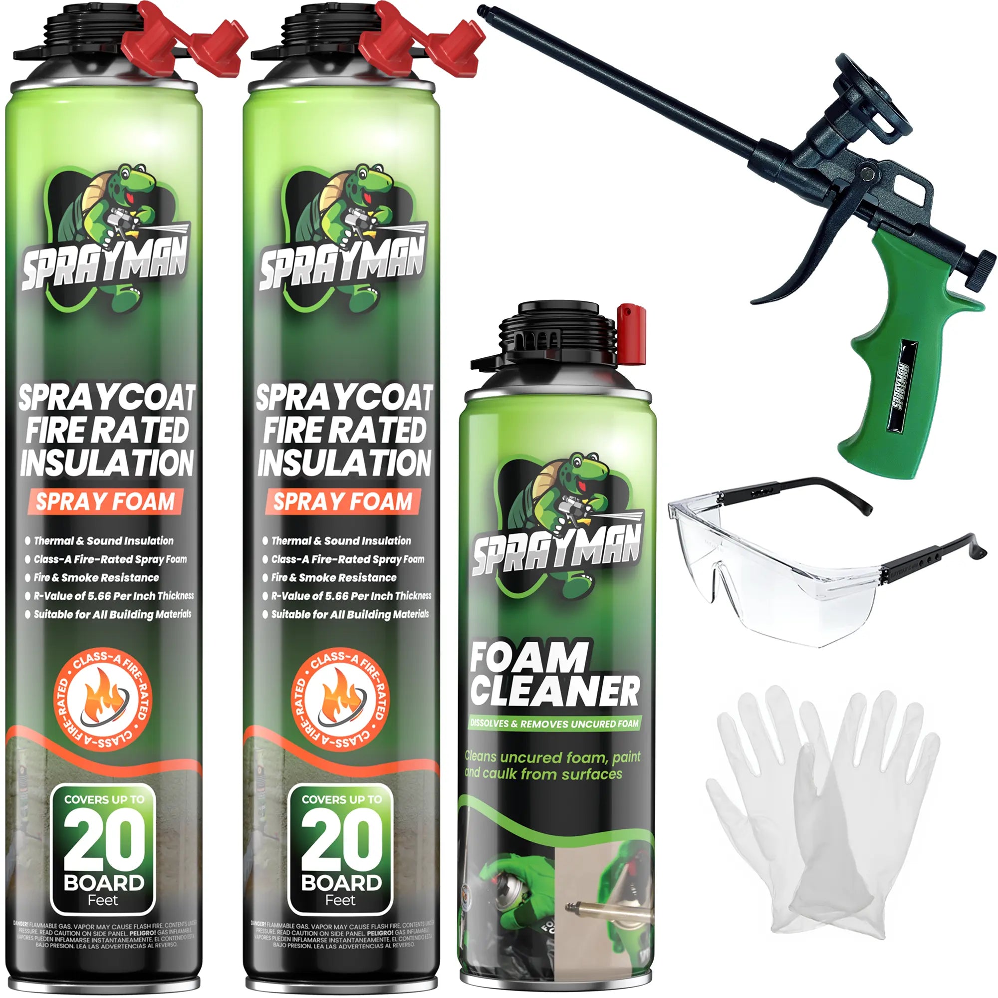 SPRAYMAN Spraycoat Thermal & Sound Insulation Spray Foam, Closed Cell | Class A Fire Rated