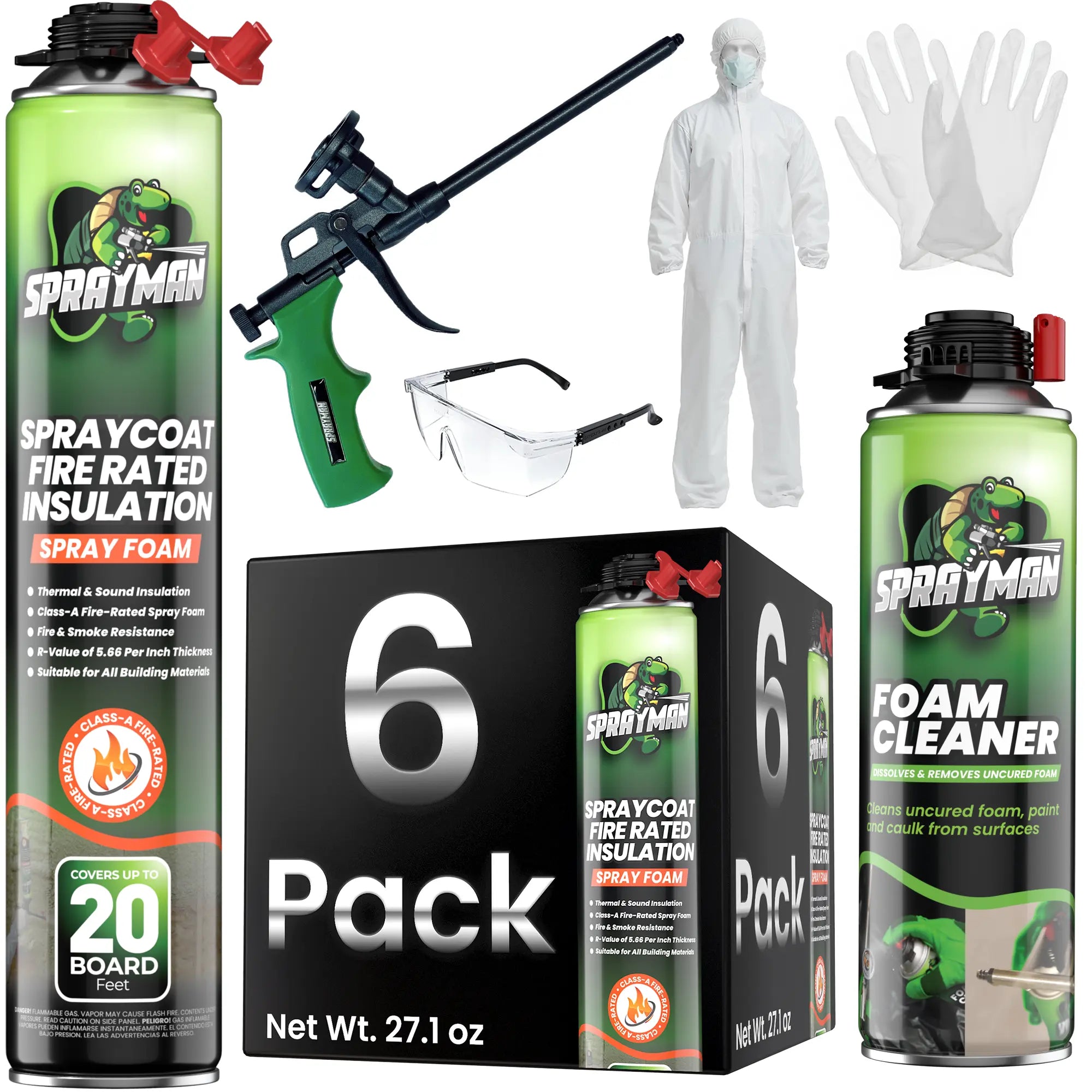SPRAYMAN Spraycoat Thermal & Sound Insulation Spray Foam, Closed Cell | Class A Fire Rated