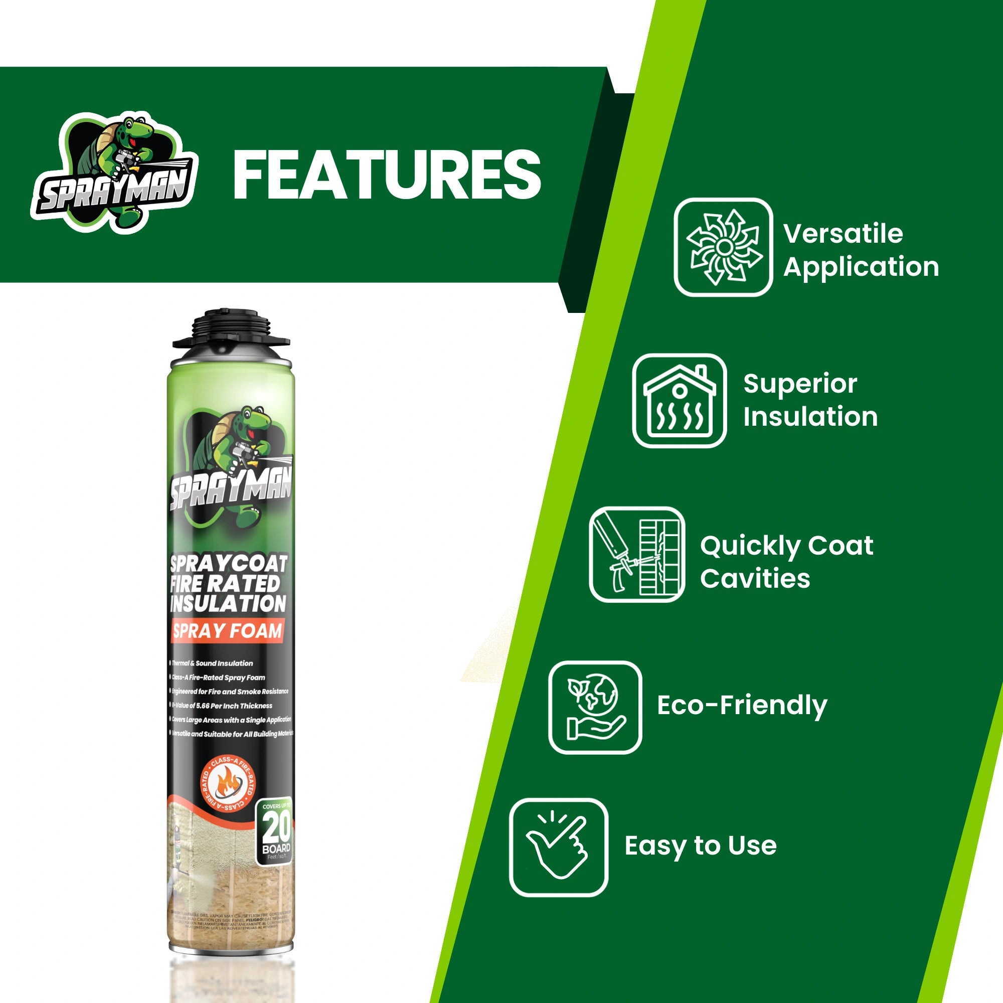 Spraycoat Fire Rated Insulation Spray Foam, Closed Cell