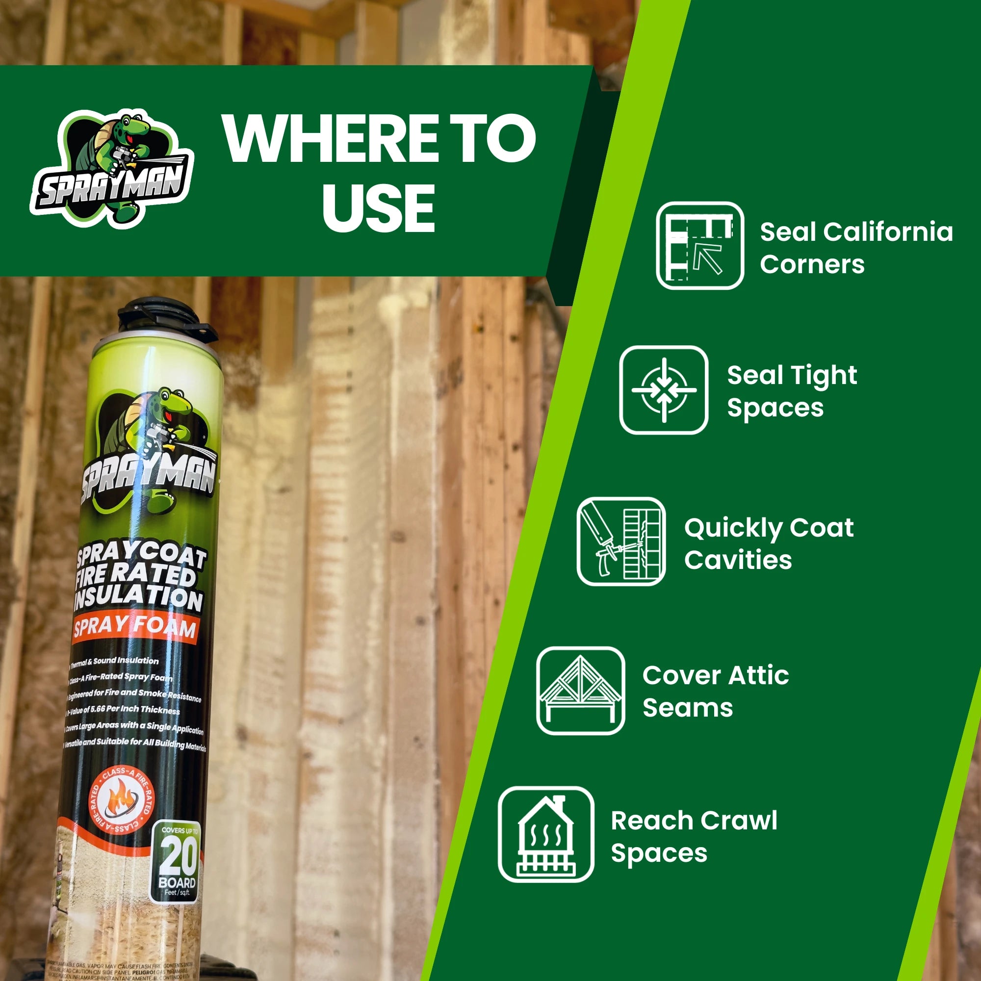 Spraycoat Fire Rated Insulation Spray Foam, Closed Cell