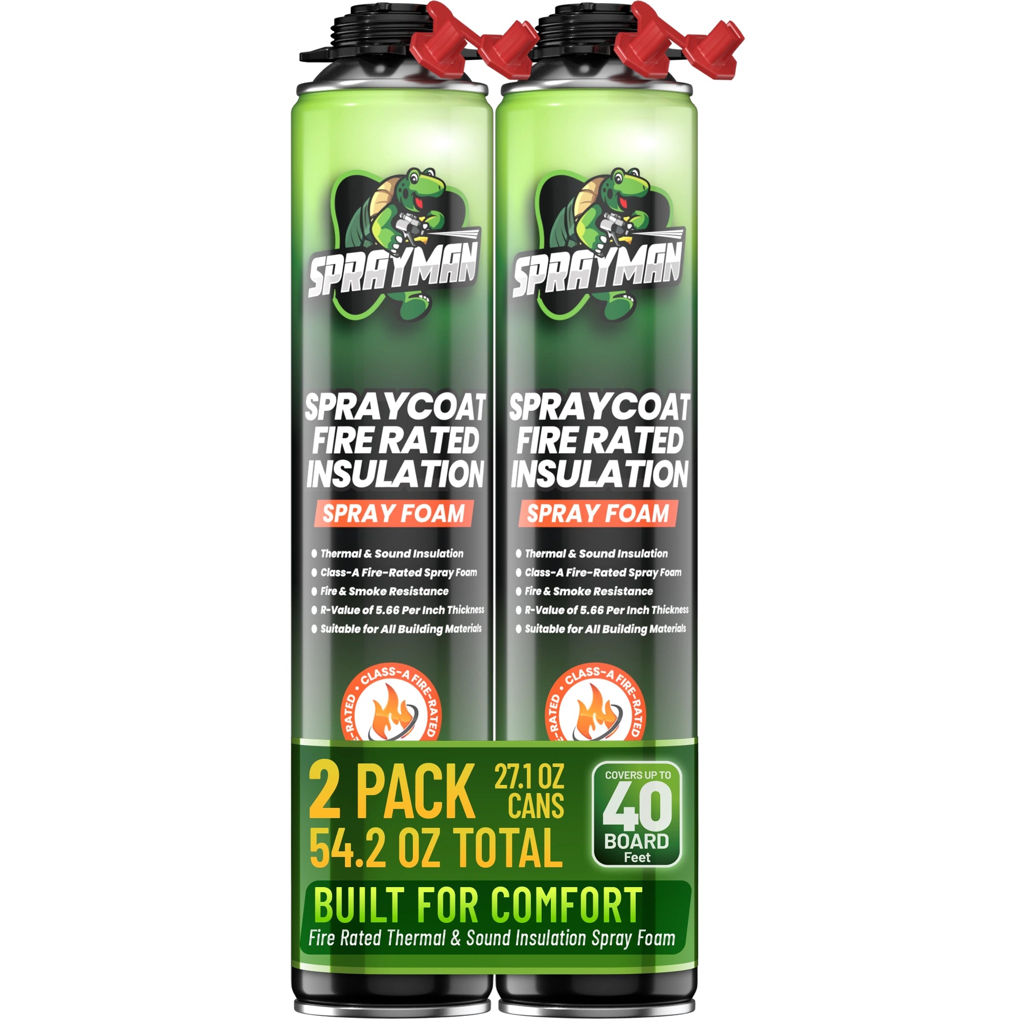 SPRAYMAN Spraycoat Thermal & Sound Insulation Spray Foam, Closed Cell | Class A Fire Rated