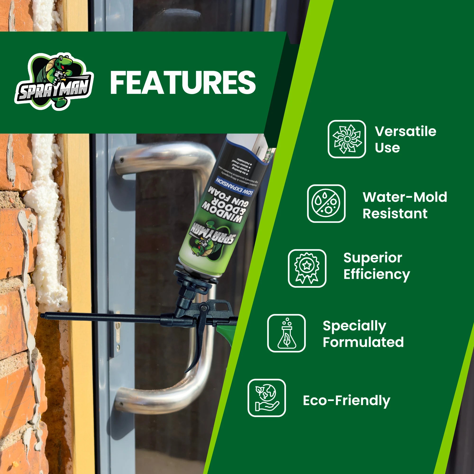 Window & Door Low Expansion Spray Foam - Gun Foam, 24 oz