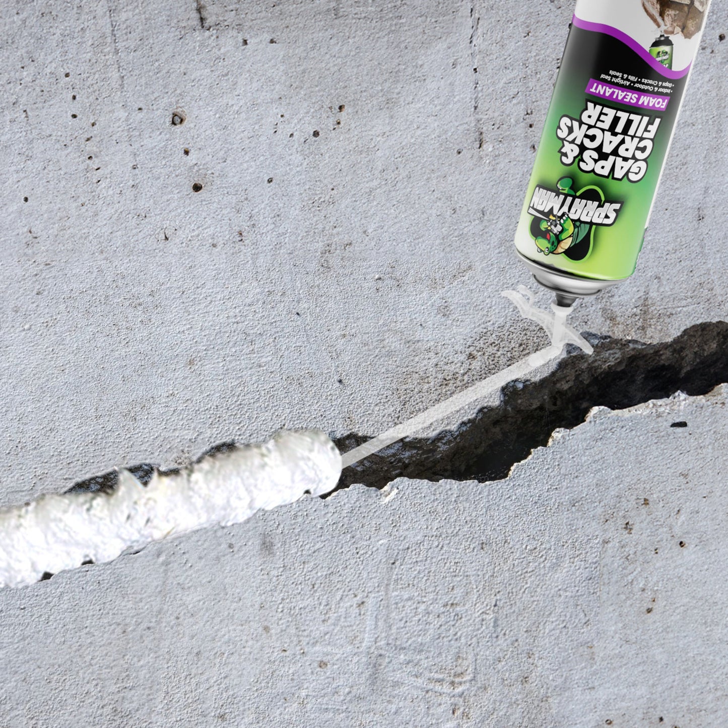 Sprayman Gaps & Cracks Filler Foam with Straw Applicator Usage 3