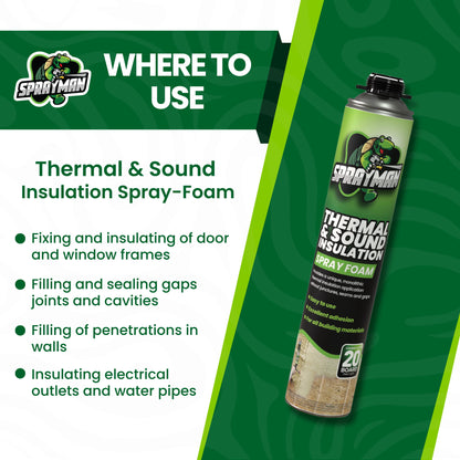 SPRAYMAN Spray Foam - Where to Use