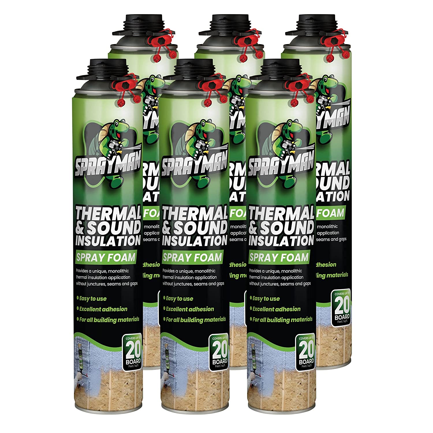 Sprayman Thermal & Sound Insulation Spray Foam 6 can