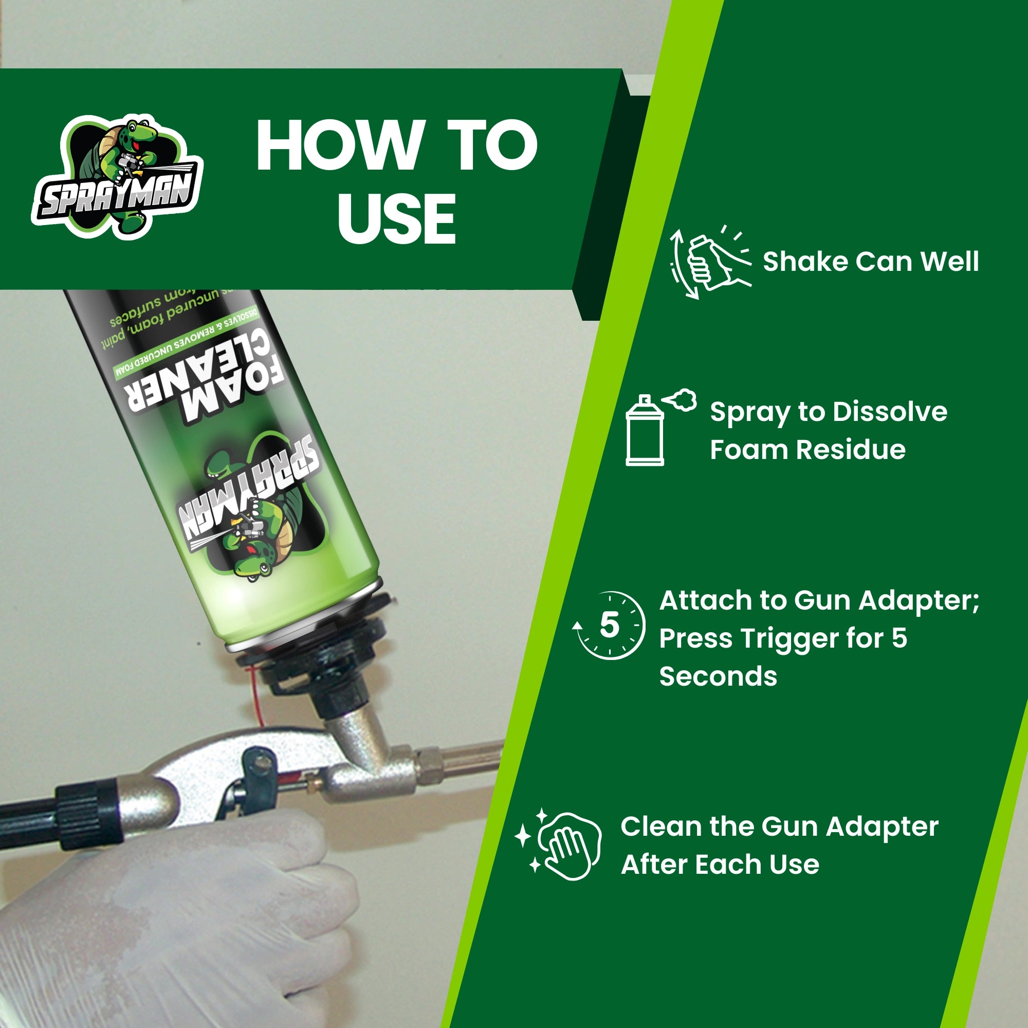 SPRAYMAN Foam Cleaner - Foam Gun Cleaner