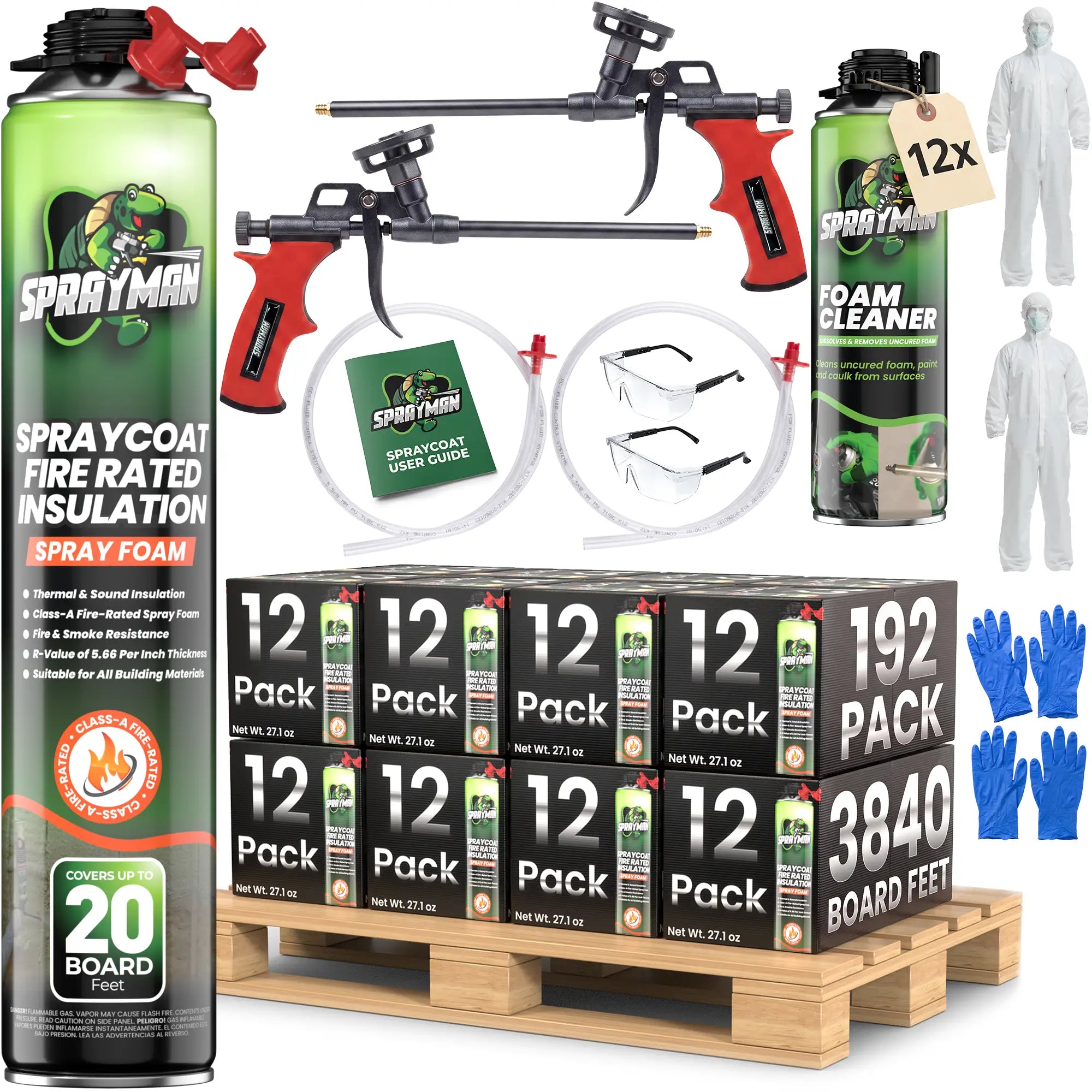 SPRAYMAN Spraycoat Thermal & Sound Insulation Spray Foam, Closed Cell | Class A Fire Rated