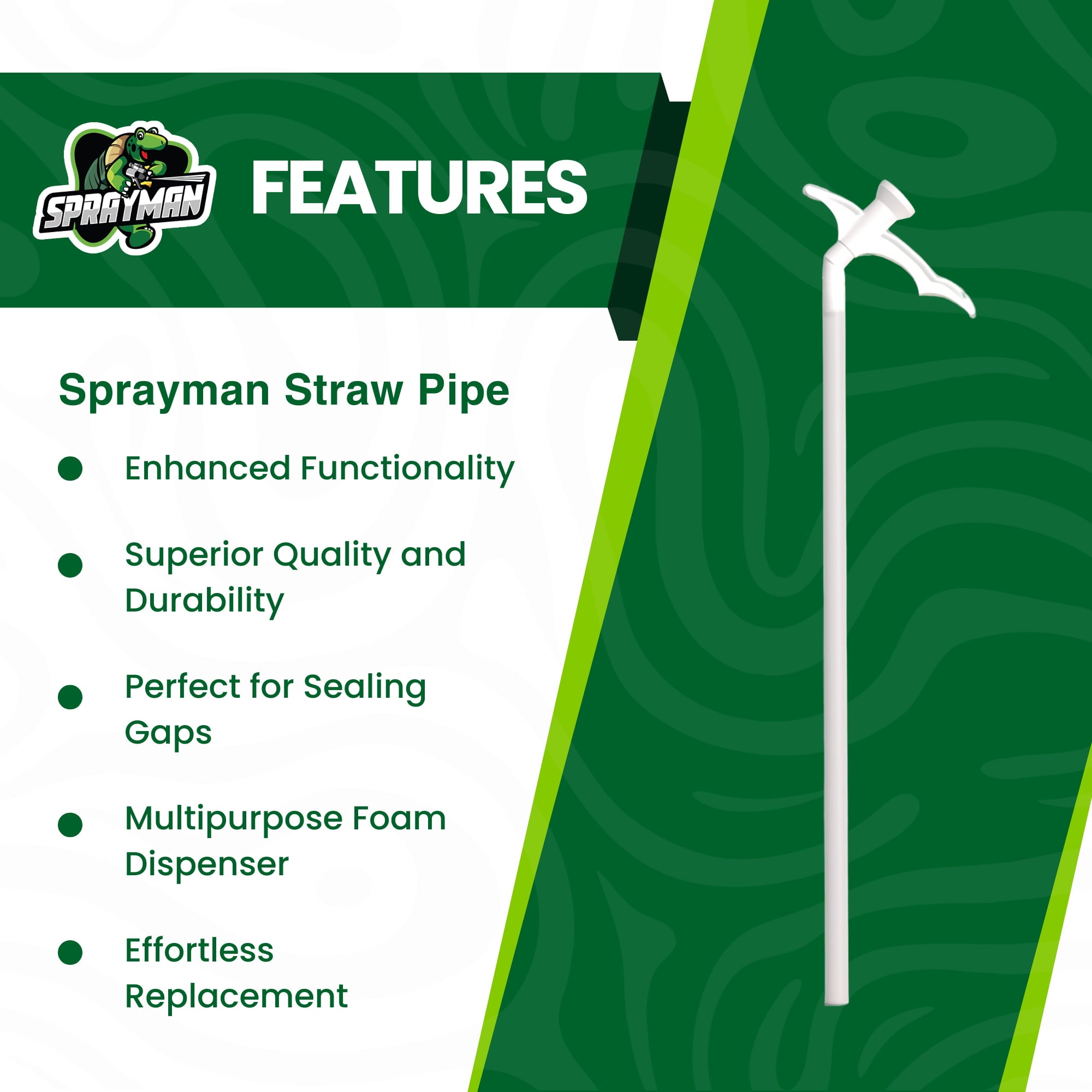 Sprayman Straw Pipe - Features