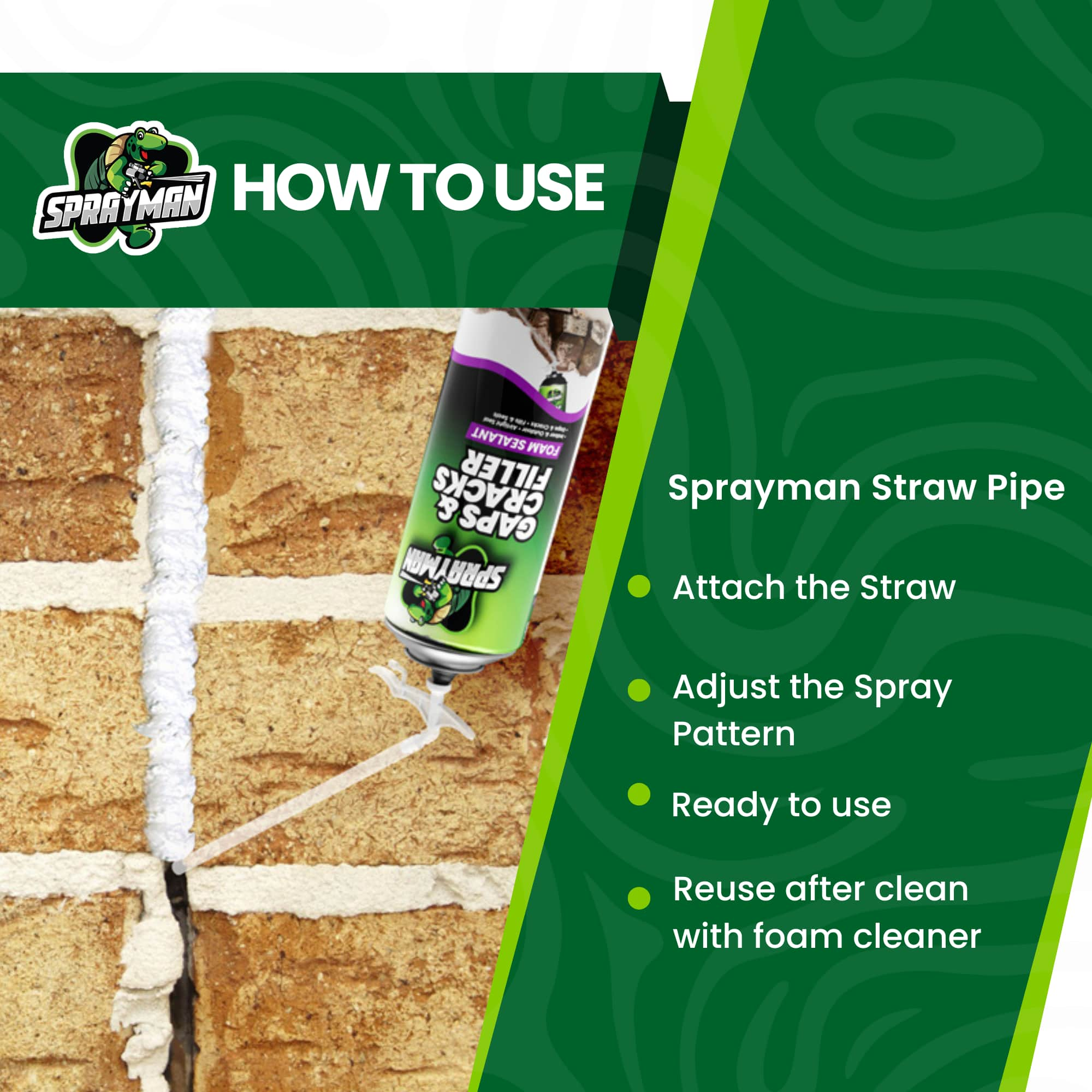 Sprayman Straw Pipe - How to Use