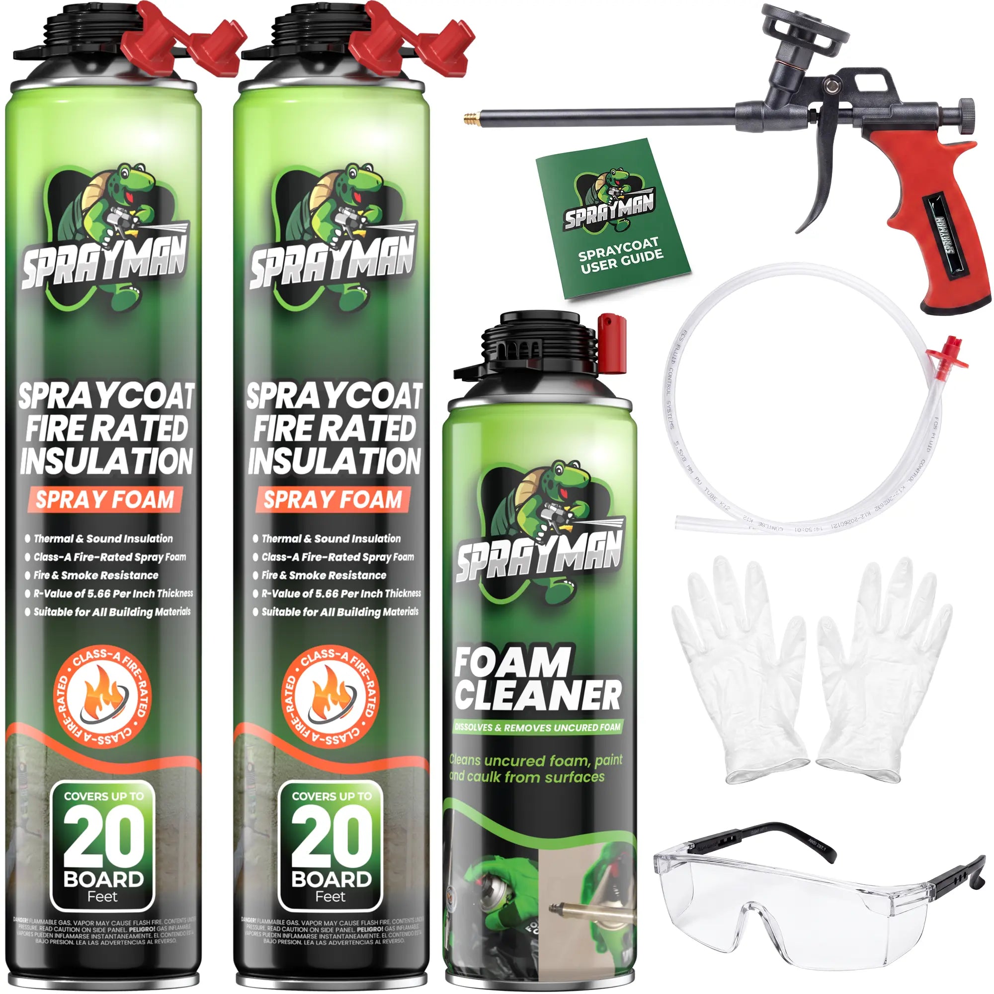 SPRAYMAN Spraycoat Thermal & Sound Insulation Spray Foam, Closed Cell | Class A Fire Rated