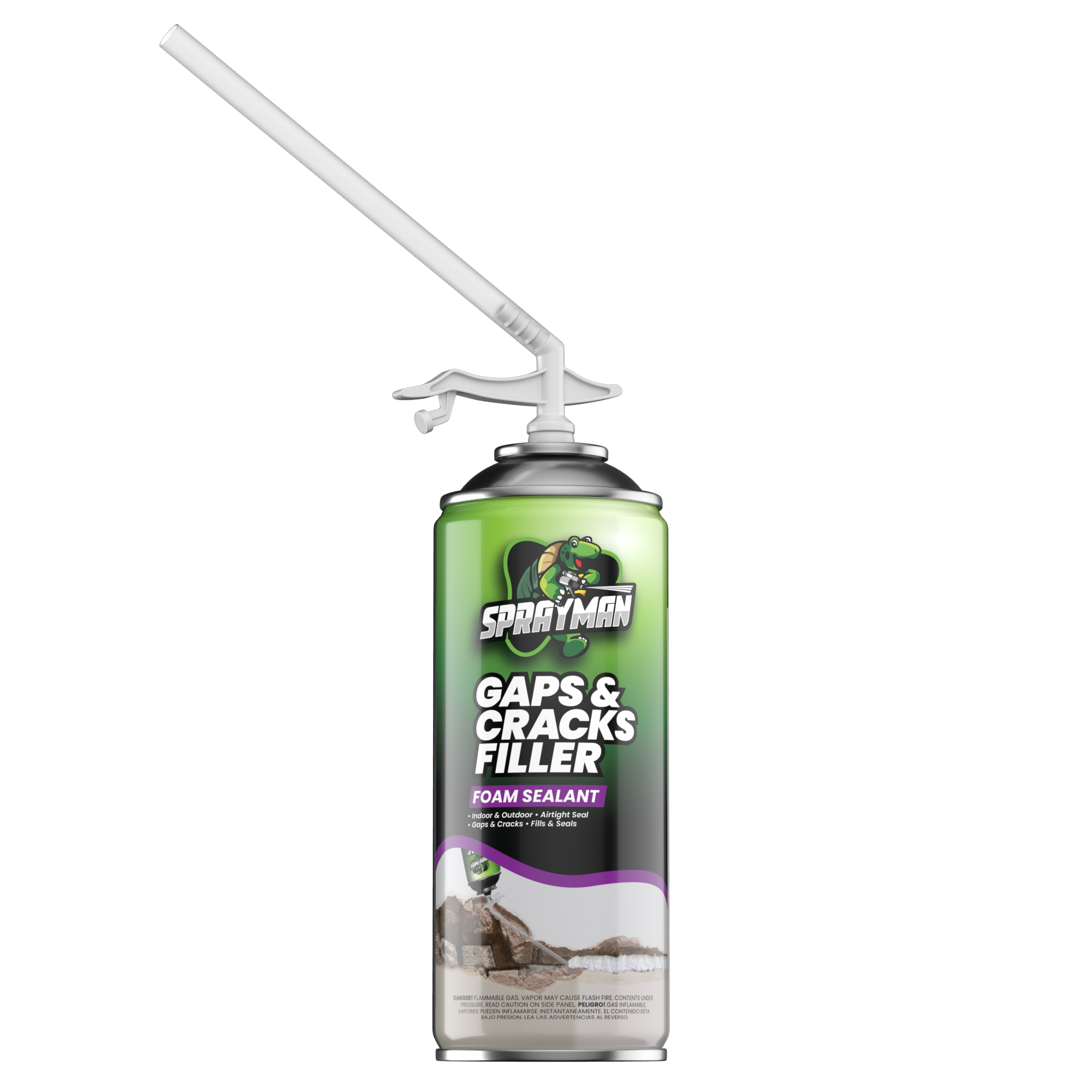 SPRAYMAN Gaps & Cracks Filler Foam with Straw Applicator, 12 oz